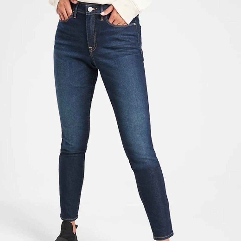 Athleta Women's Blue Jeans - Sculptek Ultra Skinny Midnight Size 12 Tall